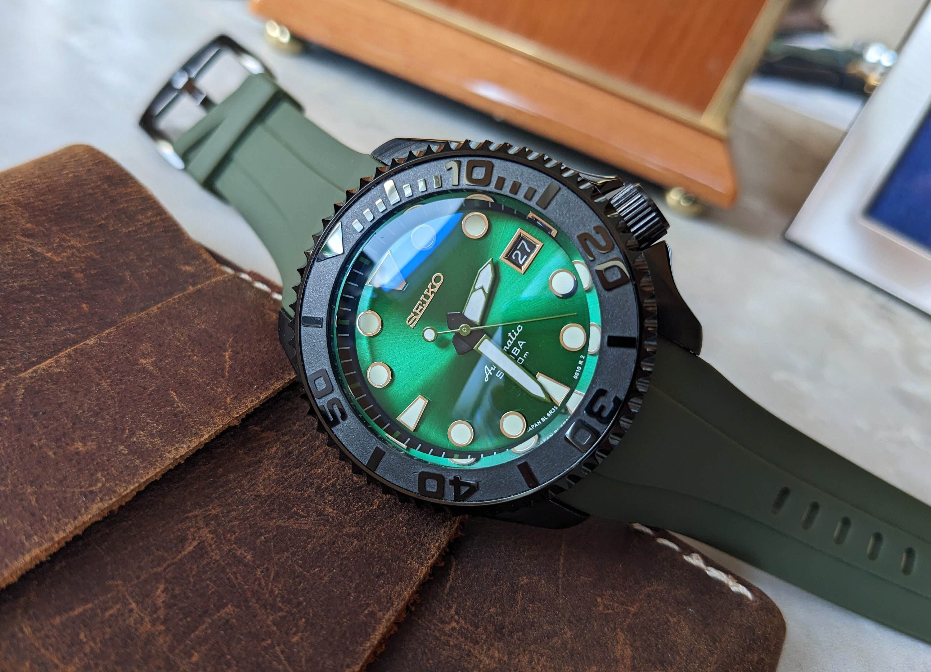 Seiko SKX007 Mod Green Dial SKX Mod Seiko Homage Seiko - Etsy