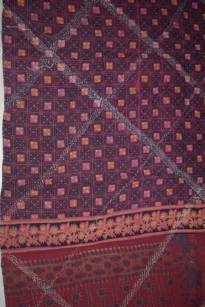 kantha quilt boho vintage decor sofa throw bohemian rag Patched quilt,Bohemian throw Ralli quilt gypsy carpet 72 rag boho decor