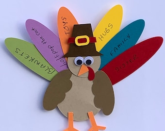 I am Thankful for - Thanksgiving Kids Toddler Turkey Craft - Print your own!