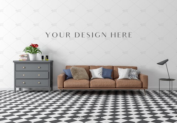 Download Interior Mockup Wall Mockup Blank Wall Mockup Scene Mockup Etsy PSD Mockup Templates