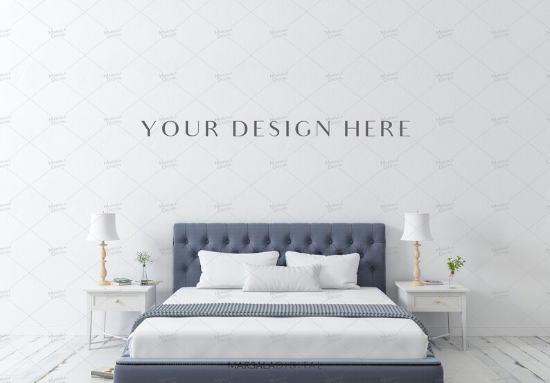 bedroom wall mockupbedroom interior mockup blank wall | etsy