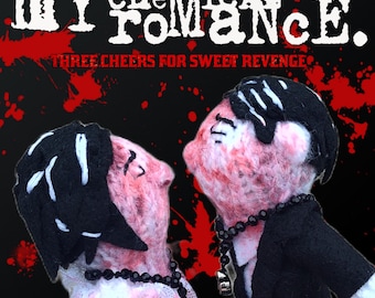 My Chemical Romance Demolition Lovers II: Three Cheers for Sweet Revenge Album Cover Finger Puppet Set