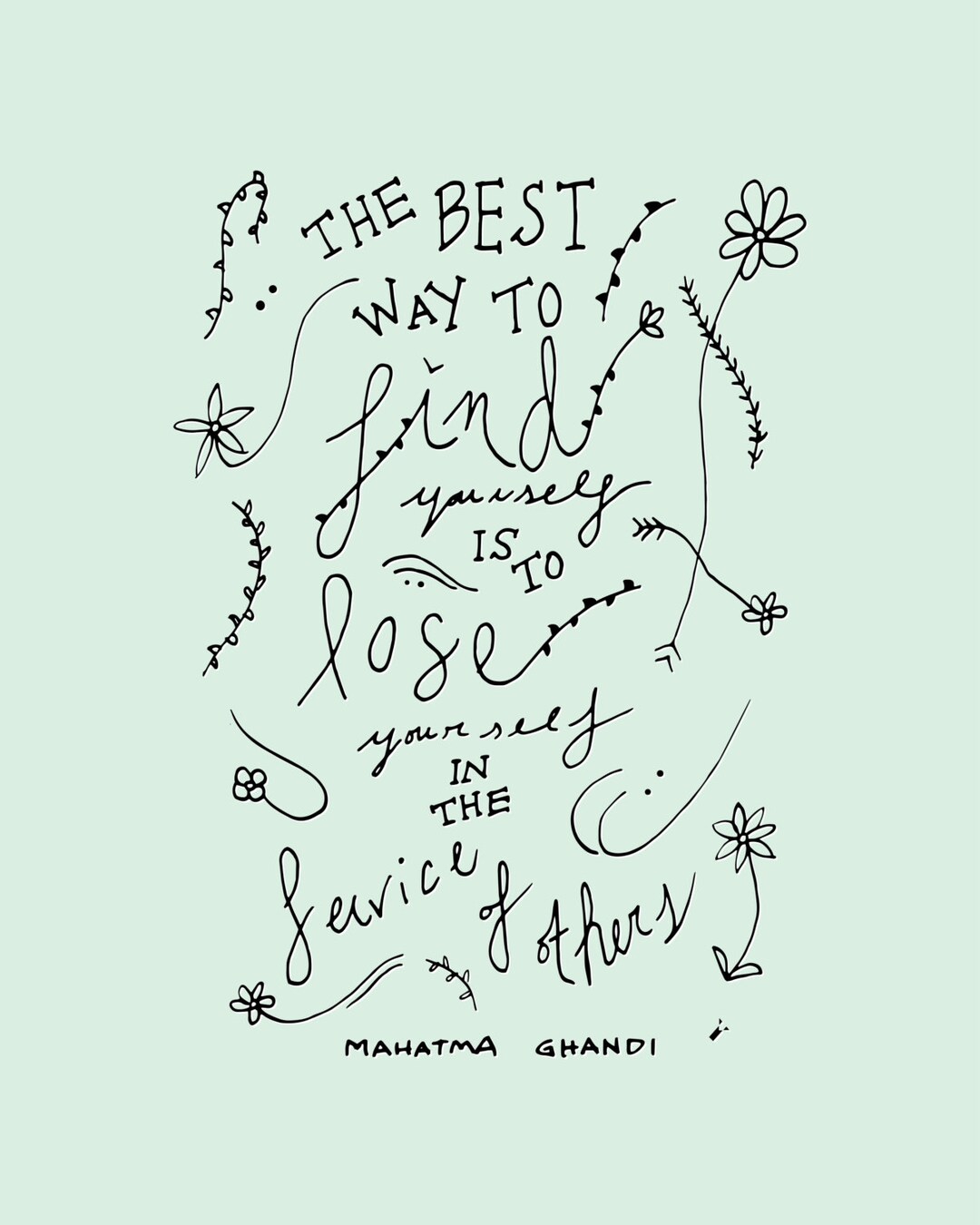 Ghandi Quote Typography Digital File - Etsy