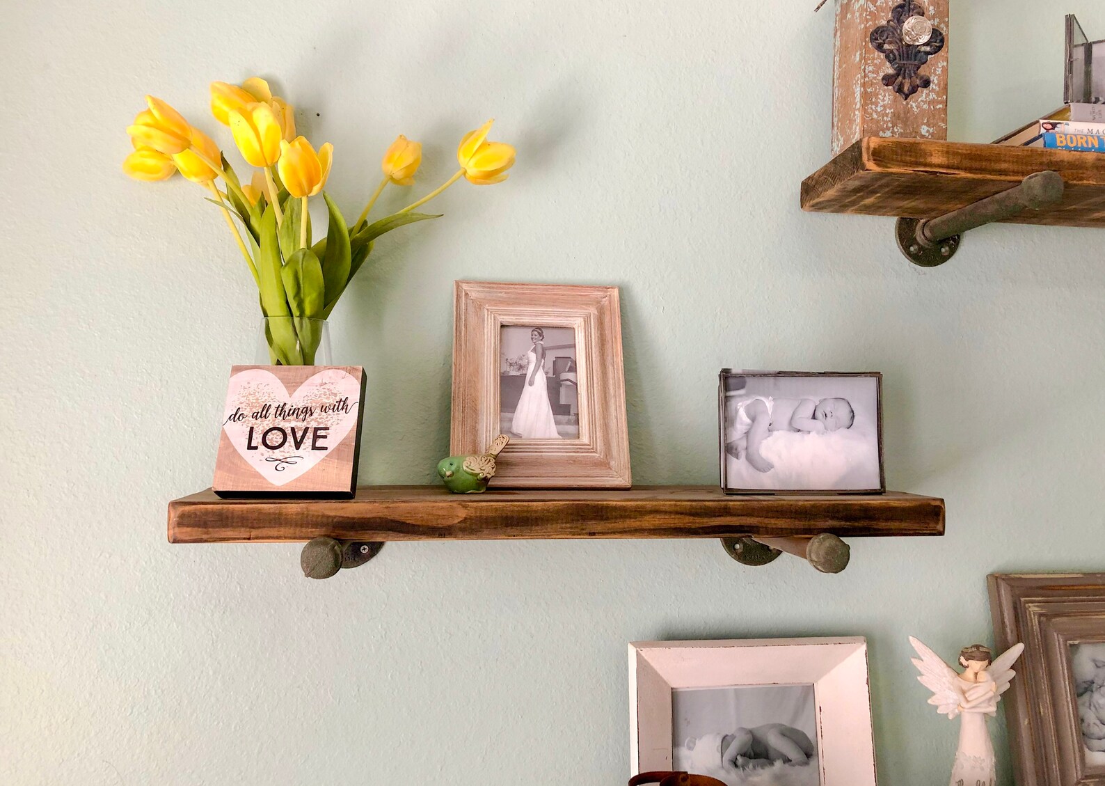 50. In. Industrial Pipe Shelf Etsy