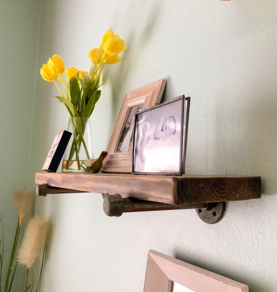 Set of 4- Industrial shelving,Rustic shelves, industrial shelves, floating shelves, wooden shelves, reclaimed wood shelves, farmhouse decor