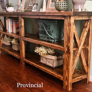 Solid Wood Console with X