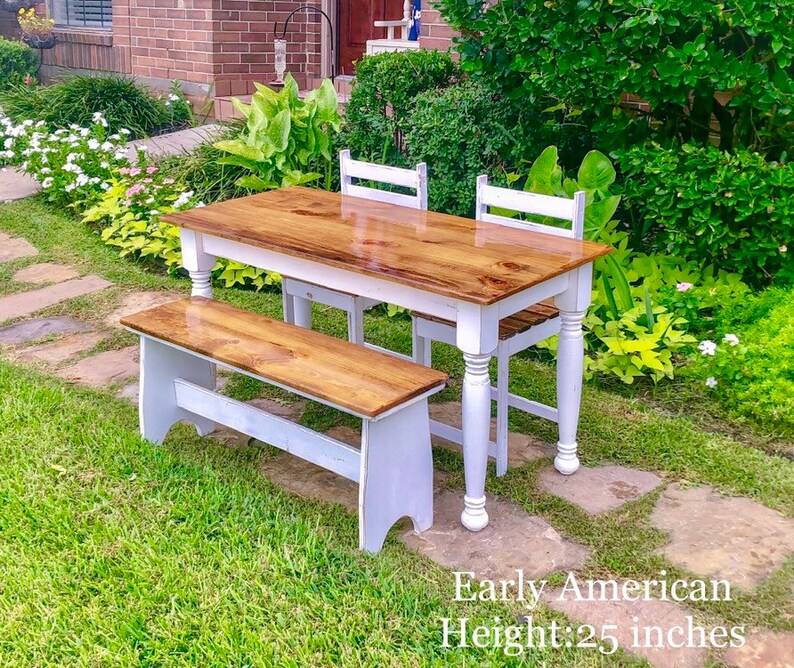 46 5 In Kids Table With Chairs And Or Bench Etsy