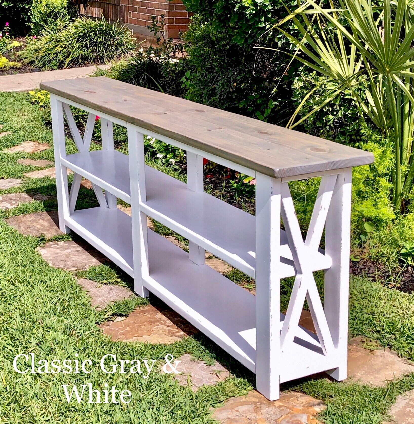 Rustic Console 54 Inch Wide Small Rustic Console - Etsy