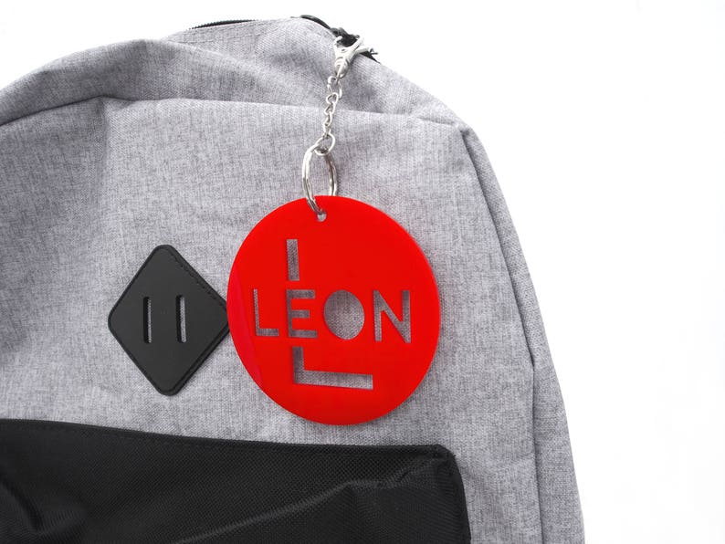 Bag Name Tag / Personalised Keyrings / School Bag / Acyrlic Etsy