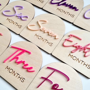 Wooden Milestone Card / Custom Made Wooden Milestone Cards / Photo Prop Milestone Cards