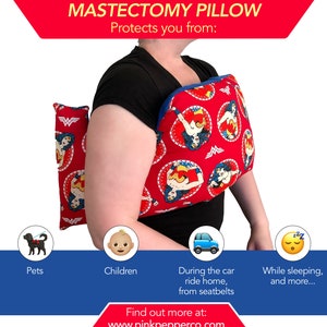 Mastectomy PILLOW Breast Cancer Surgery RUSH ORDER Pillow Post Op Pillow Double Mastectomy Healing Pillow car ride home/Gift Pillow Soft image 1