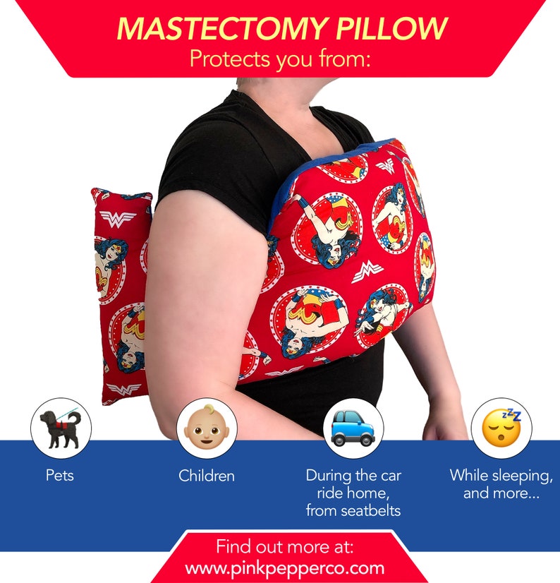 Mastectomy PILLOW Breast Cancer Surgery RUSH ORDER Pillow Post Op Pillow Double Mastectomy Healing Pillow car ride home/Gift Pillow Soft image 1