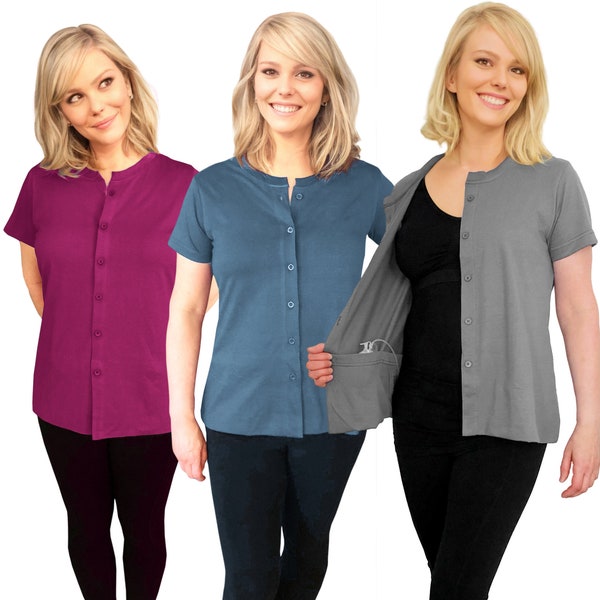 Mastectomy Recovery Clothing Tops to hold Drains Breast Cancer Surgery