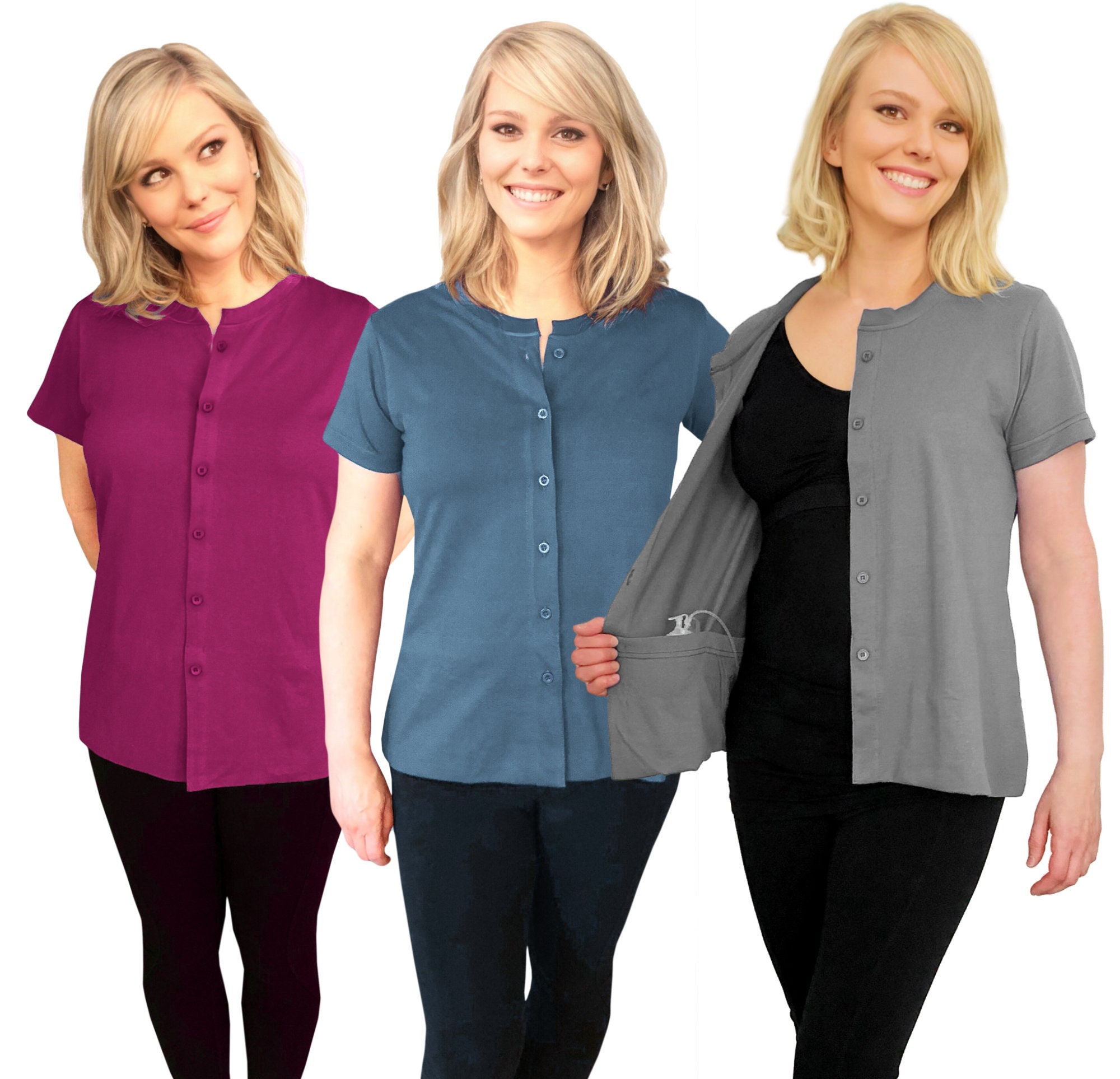 Mastectomy Recovery Clothing Tops to Hold Drains Breast Cancer