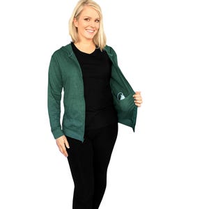 HOODIE Post Op Mastectomy Lightweight Sweatshirt to hold Drains For Single or Double Mastectomy Breast Cancer Gift