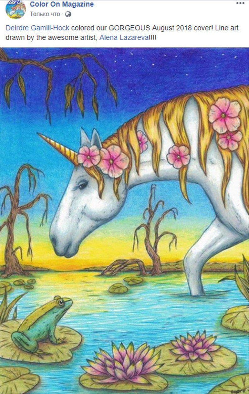 PDF coloring book Enchanted Forest. by Alena Lazareva. Adult | Etsy