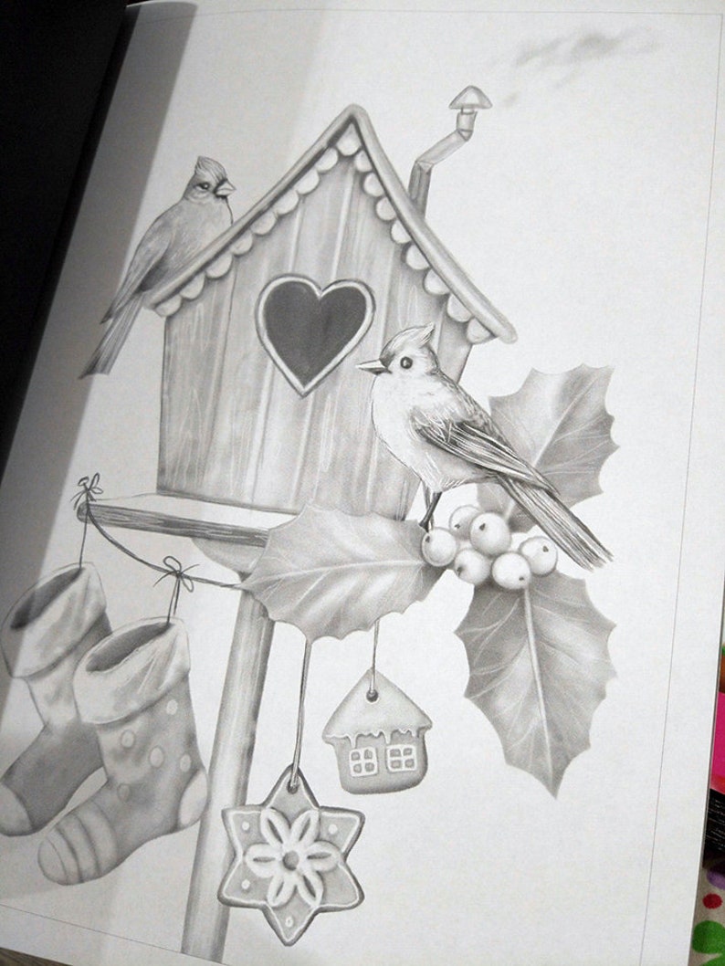 Download PDF coloring book Winter Wonderland. Grayscale & Line art ...