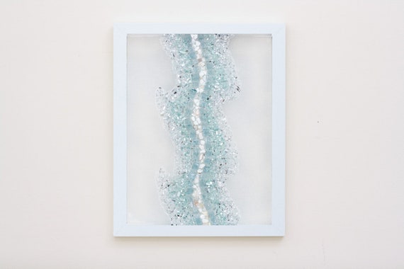 Sea glass art sea glass wall art glass wall art seaglass art