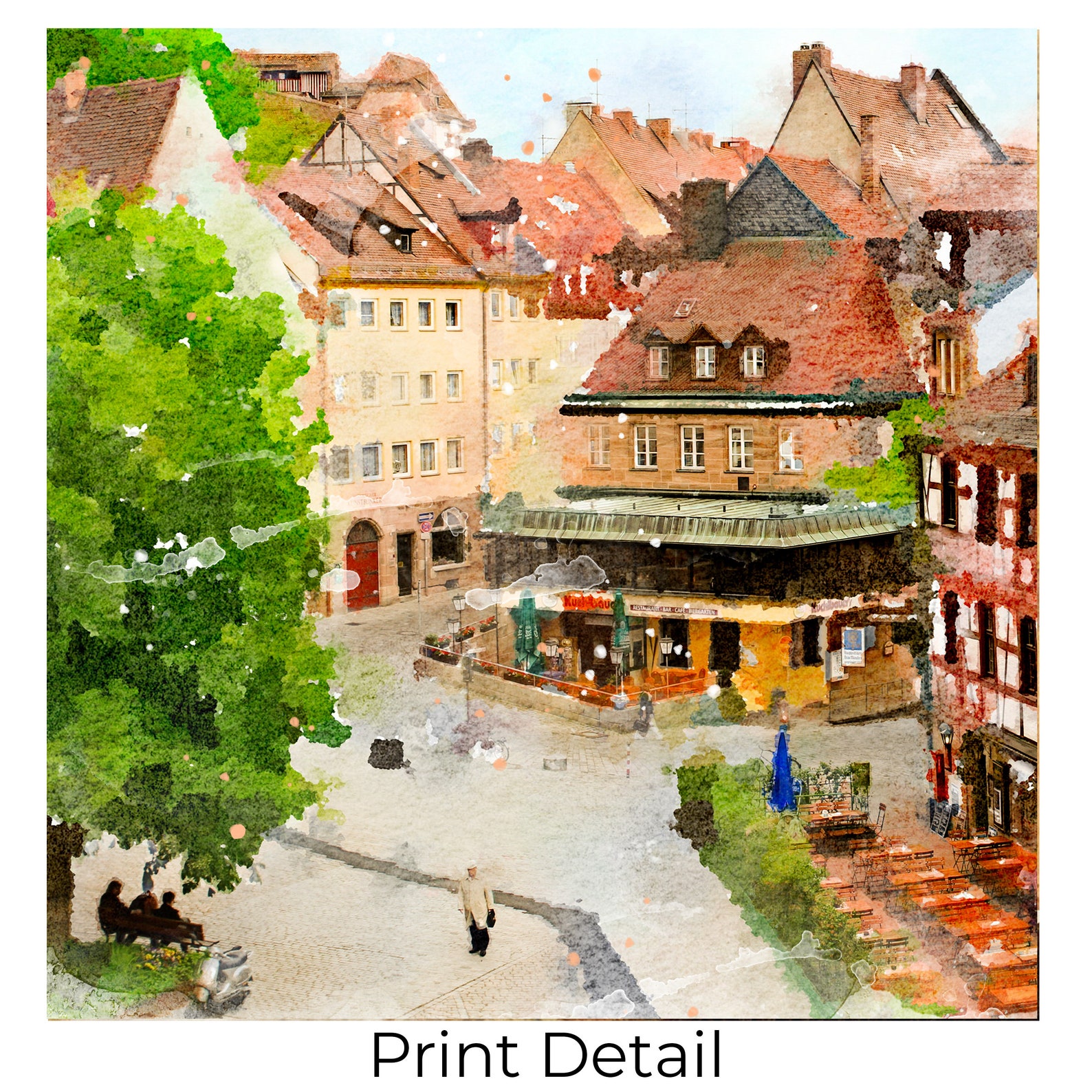 Nuremberg Germany Aerial View Print Wall Décor Art Digital Etsy