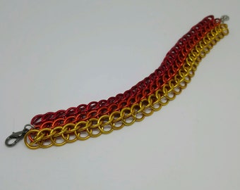 Half persian 3 in 1 sheet chainmaille bracelet