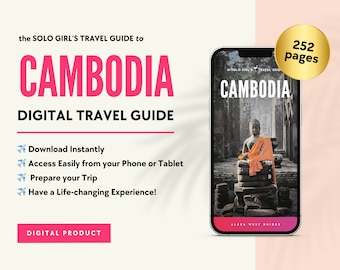 Guía de viaje de Camboya para viajes femeninos solitarios / Descarga digital instantánea