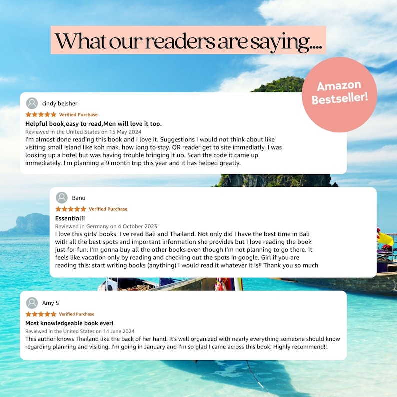 Thailand Travel Guide – A digital download featuring must-visit temples, stunning islands, hidden gems, and a curated itinerary. Perfect for solo travelers, backpackers, and adventure seekers exploring Thailand. Instantly download this guide to plan your trip with expert tips on where to stay, eat, and explore!