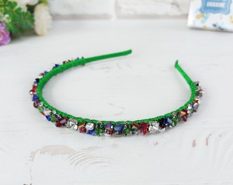 Vintage head piece, vintage beaded cowrie crown, 70\'s vintage beaded head dress 70 main image 3