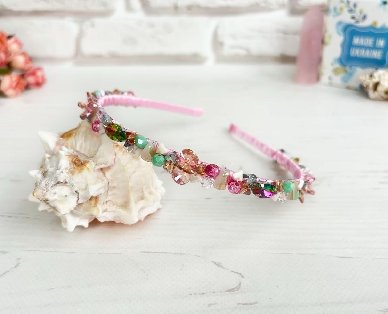 Scünci - Pink Satin Bubble Headband | Beauty