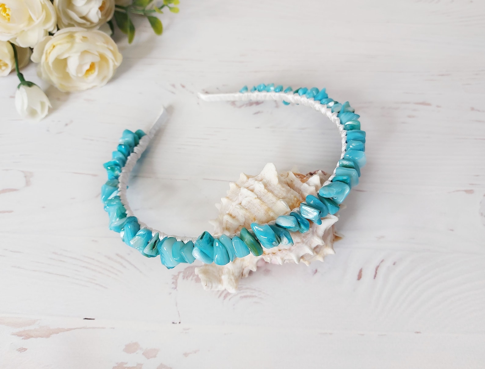 Wedding headpiece Blue pearl headband Bohemian headpiece Etsy