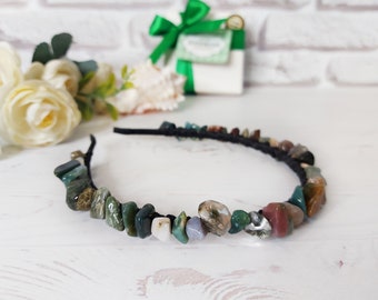 Big crystal tiara crown Jasper hair piece Wedding bead headpiece bridesmaid Gemstone jeweled headband Handmade colorful hair jewelry women