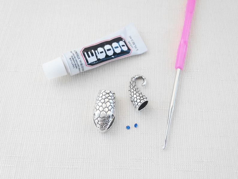 Adult Craft Jewelry making KIT diy bead crochet necklace Seed bead necklace Bead crochet KIT DIY Kit blue snake necklace