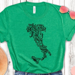 Mandala Italy Short Sleeve T-Shirt, Travel Italy Mandala Print T-Shirt, Travel Italy Shirt, Italy T-Shirt, Love Italy T-Shirt, Traveler Gift