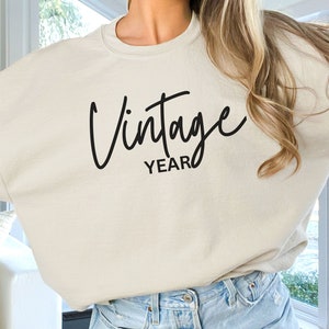 Personalized Birthday Crewneck Sweatshirt, Custom Birthday Sweatshirt, Vintage Birthday Sweatshirt, Personalized Birthday Gift Birthday Gift
