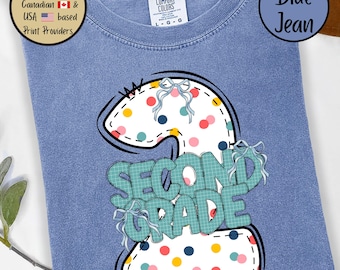 Second Grade Teacher Comfort Colors Tee, Second Grade Teacher Team T-shirt, Educator Gift, Back to School, Teacher Gift, Cute Teacher Shirt