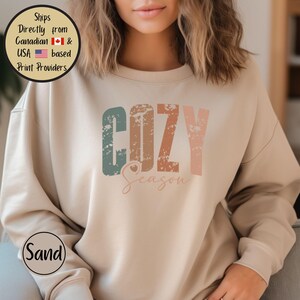 Cozy Season Crewneck Sweatshirt, Pumpkin Season Pullover, Perfect for Autumn Chill, Sweater Weather Lover Gift, Fall Vibes Sweater Present