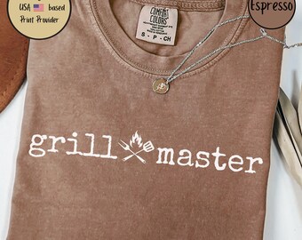 Grillmaster Dad Comfort Colors Shirt, Bar-B-Que Lover Gift, BBQ Dad Tee, Dad Bday Gift, Grilling Dad Shirt, BBQ Season Tee, Fathers Day Gift