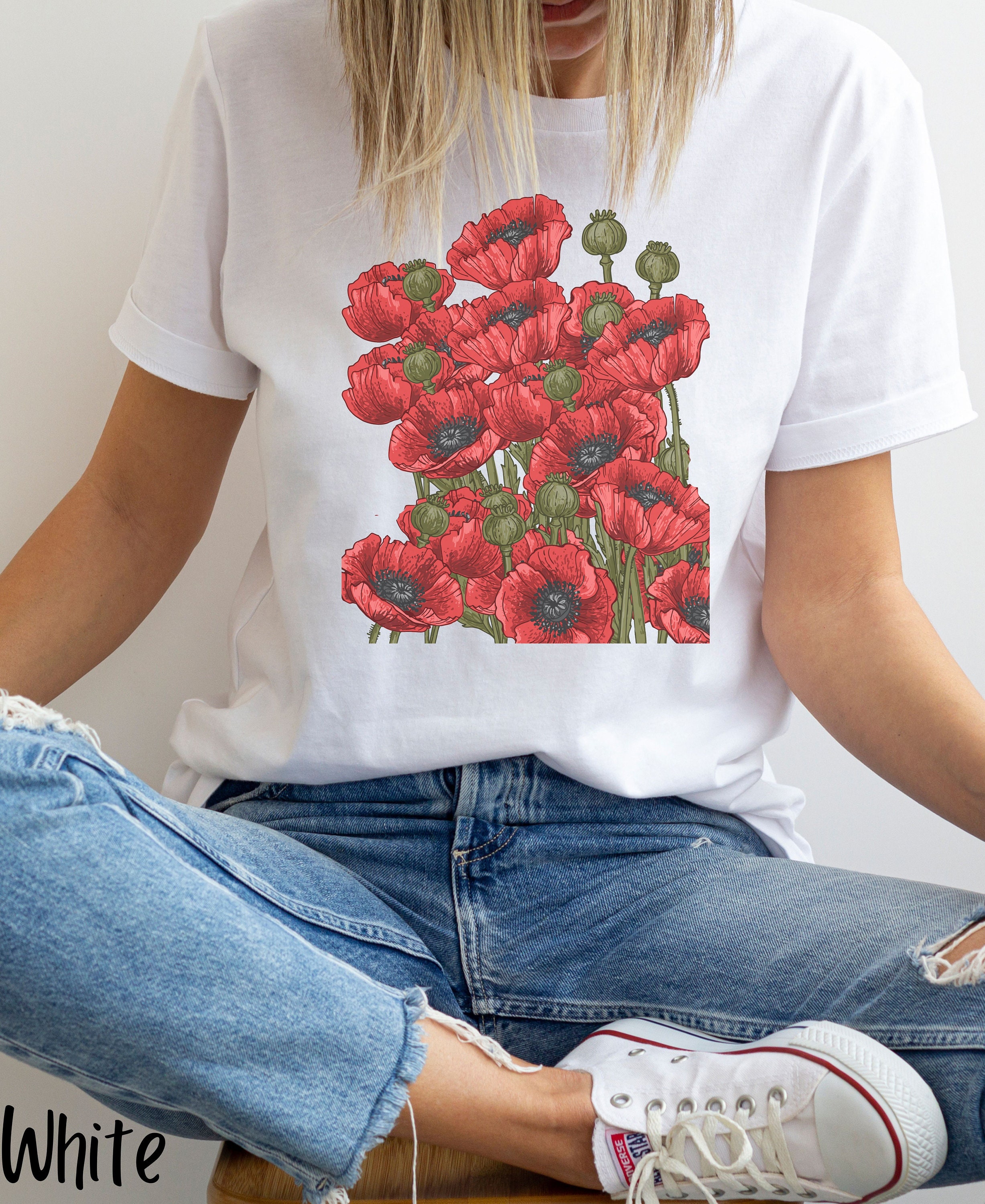 Regular Fit Short Sleeve Shirt - Poppies