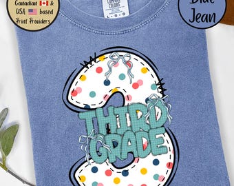 Third Grade Teacher Comfort Colors Tee, Third Grade Teacher Team T-shirt, Educator Gift, Back to School, Teacher Gift, Cute Teacher Shirt