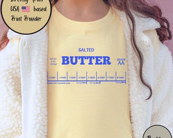 Yellow Butter Youth Tee, Butter Loving Kids Comfort Color T-Shirt, Salted Butter Youth Tee, Vintage Butter Shirt, Butter Lover Gift for Kids