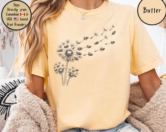Dandelion Football Comfort Colors Tee, Football Mom Crewneck, Football Mama Sweatshirt, Sports Mom Gift, Gameday Shirt, Football Season Tee