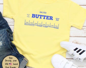 Yellow Butter Toddler Shirt, Funny Baking Tee, Salted Butter Shirt, Butter Lover Shirt, Vintage Butter Shirt, Foodie Gift, Butter Lover Gift