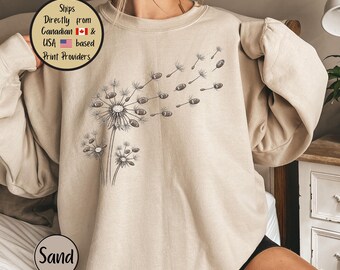 Dandelion Football Crewneck Sweatshirt, Football Mom Crewneck, Football Mama Sweatshirt, Sports Mom Gift, Gameday Shirt, Football Season Tee
