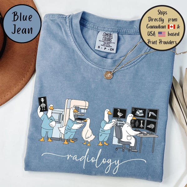 Camiseta Comfort Colors para radiólogos, camiseta Silly Goose para radiólogos, regalo para amantes de los gansos, camiseta de radiología Silly Goose, regalo para radiólogos recién graduados