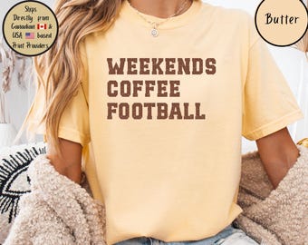 Football Lover Comfort Colors Tee, Football Mama Sweatshirt, Sports Mom Life Gift, Football Season TShirt, Football Coffee Lover Present