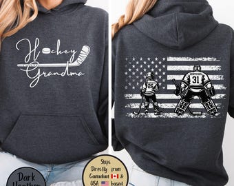 Hockey Grandma Custom Hoodie, Hockey Grandma Personalized Sweatshirt, Hockey Grandma Sweater, Hockey Lover Shirt, Hockey Grandma Gift