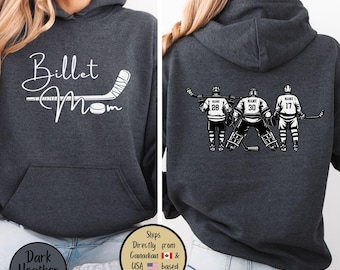 Hockey Billet Mom Custom Hoodie, Hockey Mama Personalized Sweatshirt, Hockey Mom Sweater, Hockey Lover Shirt, Hockey Mom Gift,Game Day Sweat