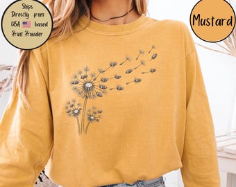 Dandelion Football Comfort Colors Tee, Football Mom Crewneck, Football Mama Sweatshirt, Sports Mom Gift, Gameday Shirt, Football Season Tee
