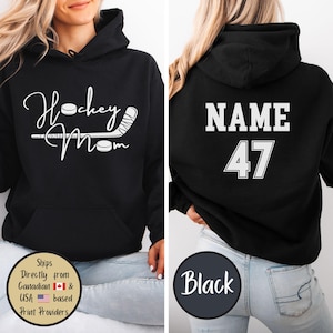 Hockey Mom Custom Hoodie, Hockey Mama Personalized Sweatshirt, Hockey Mom Sweater, Hockey Lover Shirt, Hockey Mom Gift, Game Day Sweatshirt
