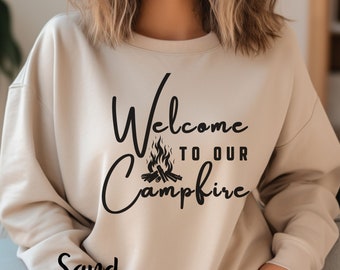 My Campfire Crewneck Sweatshirt, Camper Sweatshirt, Backpacking Shirt, Camp Lover Gifts, Vacation Sweatshirt, Outdoor Nature Lover Gift