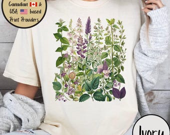 Herbology Comfort Colors Tee, Magical Herbs Shirt, Botanical Plant Shirt, Gardening Shirt, Plant Lover TShirt Gift, Plant Wizard Pottery Tee